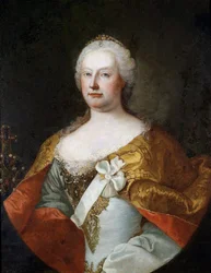 Retrato da Imperatriz Maria Teresa da Áustria (1717-1780) - Pintura de Martin van Meytens (1695-1770), óleo sobre tela, cerca de 1750, arte holandesa
