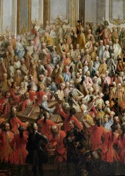 Banquete oficial organizado para o casamento da Princesa Isabel de Parma com o Imperador José II