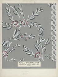 Parede decorada, c. 1938.
