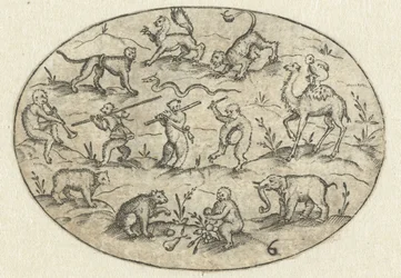 Oval com catorze animais
Nev Thier Bvechlein (título da série)