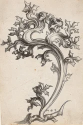 Ornamento de folhas de um cardo