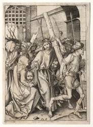 Cristo carregando a cruz.