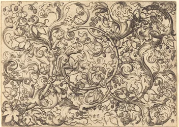 Ornamento com videira de lúpulo