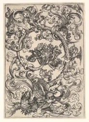 Ornamento com coruja zombada por pássaros do dia, ca. 1435-1491.