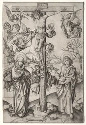 A crucificação com quatro anjos