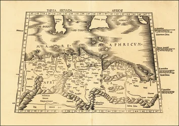 1513 Segundo mapa de África de Ptolomeu por Martin Waldseemüller