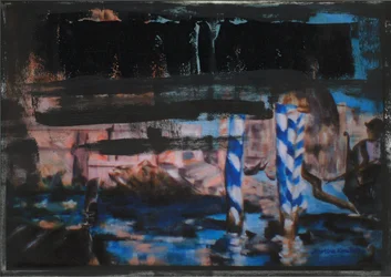 Canal Grande abstrato preto 1