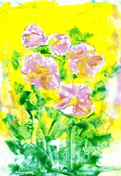 As rosas na primavera
