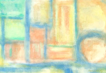 Pastel de composição de quartos luminosos