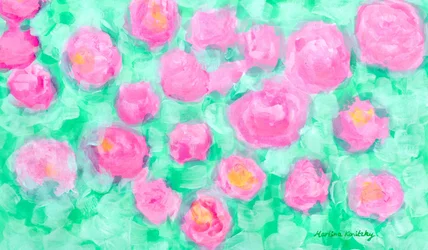 Roseira de pétalas de rosa