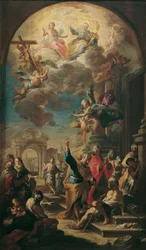 Os apóstolos Pedro e João curam um coxo