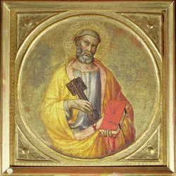 São Pedro Apóstolo (têmpera sobre fundo dourado trabalhado)