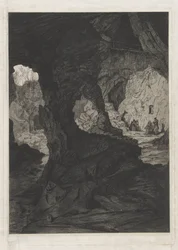 Vista de uma caverna