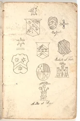 Vários brasões e dispositivos