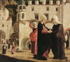 A Visitação, c.1502 (pintura em madeira de abeto)