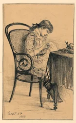 Desenho, Marian Sewing, 1883