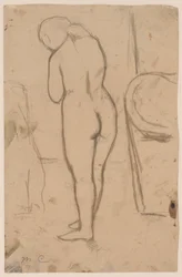 Desenho para "Standing Nude" (Nu em pé)