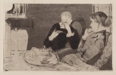 Lydia e Sua Mãe no Chá, 1882.