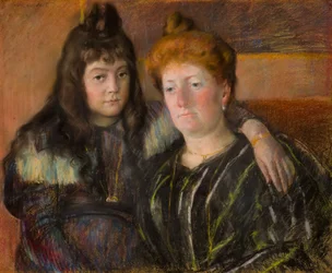 Madame Gaillard e a sua filha Marie-Thérèse
