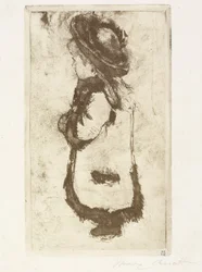 Mademoiselle Luguet em um casaco e chapéu, c. 1883