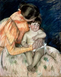 Mãe e filho, final do século XIX ou início do século XX.