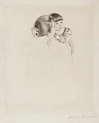 Camponesa mãe e filho