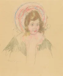 Sara vestindo um gorro e casaco, c. 19041906.