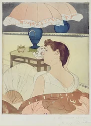 The Lamp, 1891 (ponto de secagem, softground e aquatint no papel)