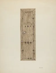 Porta de Cobre Um de um Par, c. 1939.