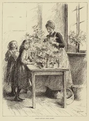 Ilustração para a história de uma enfermeira, por Honnor Morten