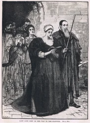 Lady Jane Grey em seu caminho para o andaime 1554