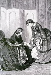 A rainha e seu pequeno neto, príncipe Wilhelm da Prússia, c. 1880