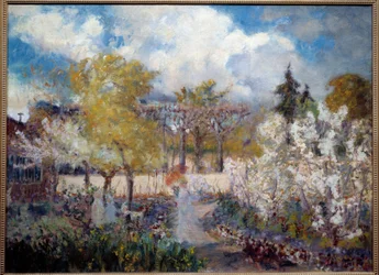 Le jardin de Claude Monet a Giverny Painting de Mary Mac Monnies (1858-1946) 1901. Vernon, Musee Poulain.