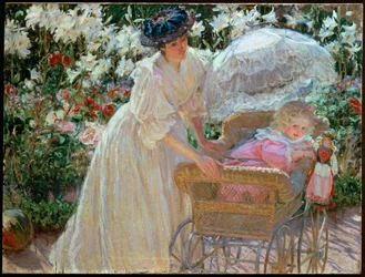 Rosa e lírios (pintura sobre tela)