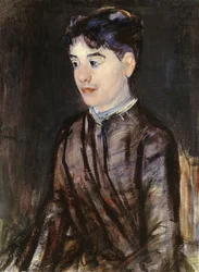Jovem mulher de preto