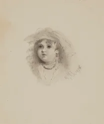 Cabeça sem título de uma criança, 1876.
