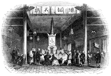 templo budista, China, 1847