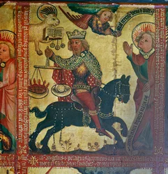 Pintura mostrando o imperador Tito, século XIV