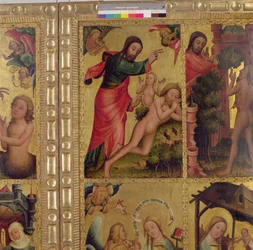 A Criação de Eva, um painel do Altar de Grabower, o Altar Maior de St. Petri em Hamburgo (ver também 153622)