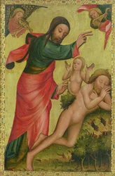 A criação de Eva, um painel do altar de Grabower, o altar-mor de St. Petri em Hamburgo (ver também 153621)