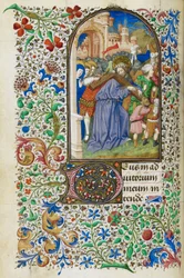 Livro de horas para Jean de Dunois, f.136v, c.1436-50 (manuscrito iluminado)