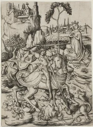 São Jorge com o ninho de cegonha