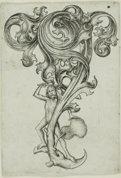 Ornamento de cardo com homem selvagem