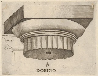 Capital dórico com medidas, ca. 1537.