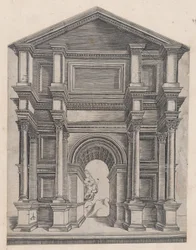 Speculum Romanae Magnificentiae: Arco do Mestre GA com o Caltrop, século XVI, século XVI.
