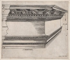 Speculum Romanae Magnificentiae: Entablatura de Corinto, ca. 1535., ca. 1535.