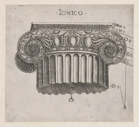Speculum Romanae Magnificentiae: Capital iónica, ca. 1537.