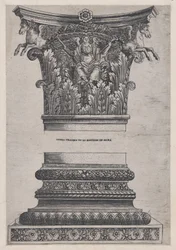 Capital de Pégaso do Templo de Marte Ultor e dec..., ca. 1537