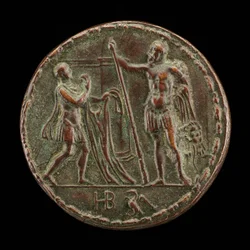 Um mensageiro traz a Hércules a camisa de Nessus [reverso], c. 15251550.