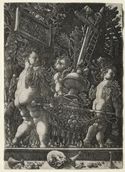 Anjos carregando os emblemas da paixão, 1533.